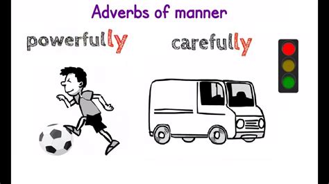 An adverb of manner cannot be put between a verb and its direct object. Adverbs of manner - YouTube