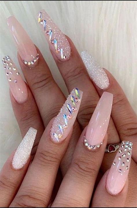 How To Get Fabulous Pink And White Nails With Diamonds The Fshn