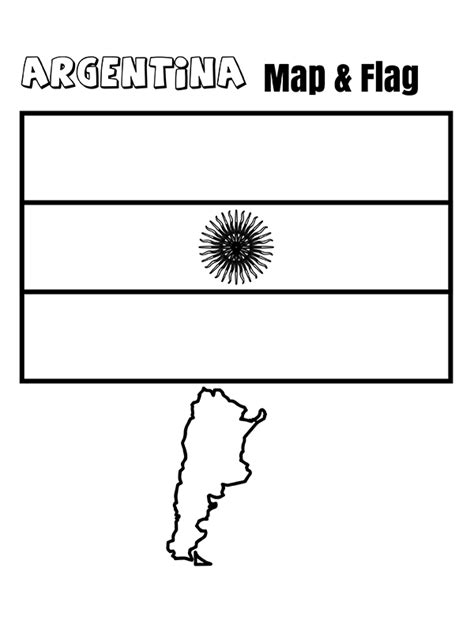 Argentina Flag Coloring Page