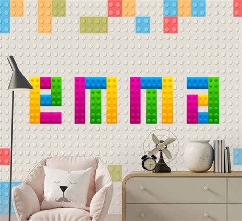 Name With Lego Wall Murals For Teenage Bedrooms Tenstickers