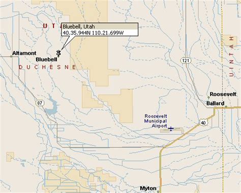 Bluebell Utah Map