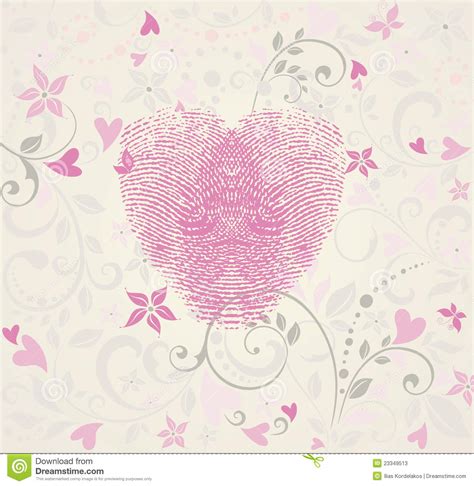 Heart Fingerprint Illustration Stock Illustration Illustration Of