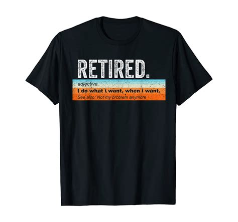 Retired Definition Retro Style Funny Retirement Gag T Shirt 2