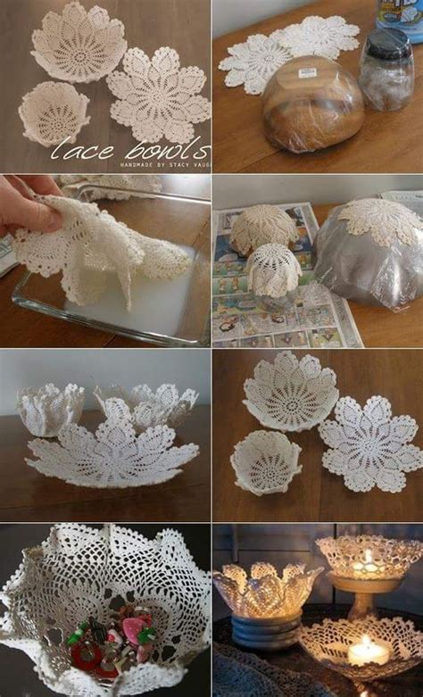 Multiple Ideas To Decorate Room With Lace With Images Lace Crafts