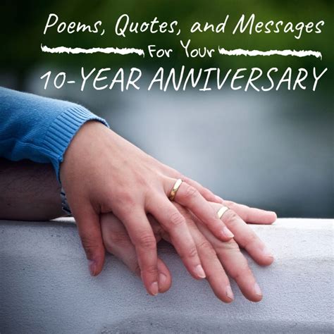 10th Anniversary Wishes Quotes And Poems To Write In A Card Holidappy