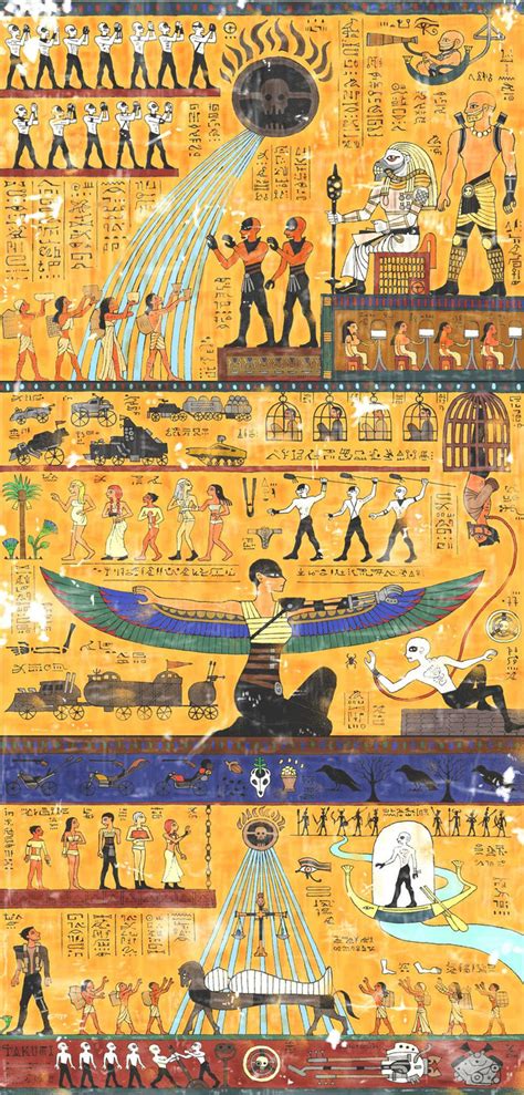 Egyptian Hieroglyphic Art Of Mad Max Fury Road
