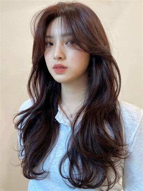 Korean Hairstyles Haircuts For Women Looks To Try Cortes De Cabelo Longos Com Franja