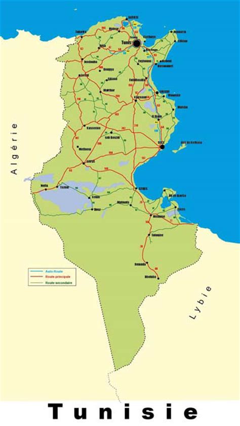 Carte Routiere Tunisie Info ≡ Voyage Carte Plan
