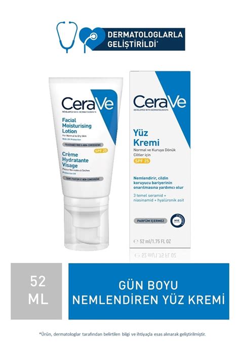 CeraVe Nemlendirici Yüz Kremi Normal ve Kuru Ciltler Güneş Koruması