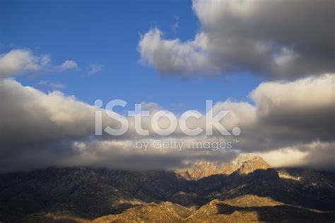Southwestern Landscape With Sandia Mountains Stock Photo Royalty Free