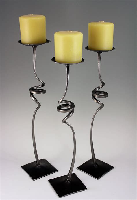 Swirl Candle Holders By Rob Caperell Metal Candleholder Artful Home