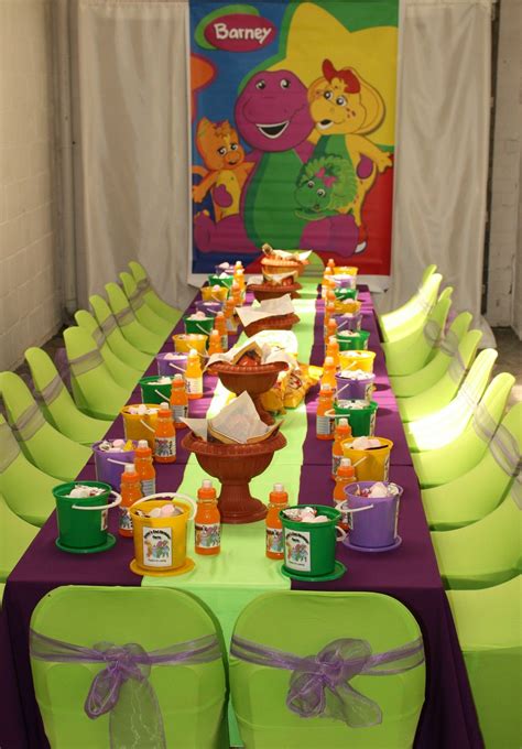 Pin By Liz Aguirre On Kids Zone Barney Birthday Party Barney