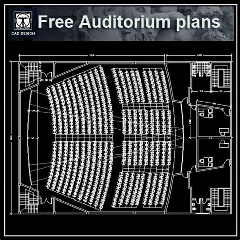 Free Auditorium Plan Free Cad Blocks And Drawings Download Center