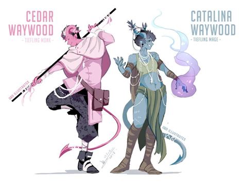 Dnd Character Designs The Waywood Siblings By Abd Illustrates