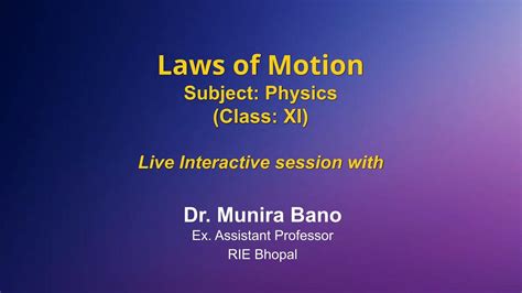 Live Interaction On PMeVIDYA Laws Of Motion YouTube