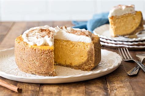 It's light, fluffy, moist and less sweet than any other cheesecakes. 6 Inch Pumpkin Cheesecake Recipe - Homemade In The Kitchen
