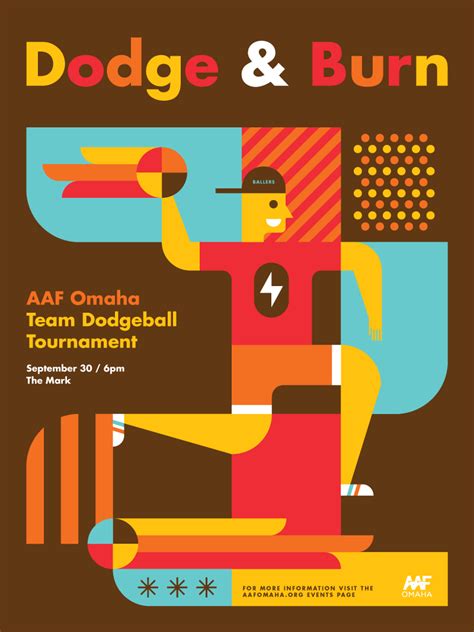 Aaf Omaha Dodge And Burn Dodgeball Tournament Poster By Sean Heisler On