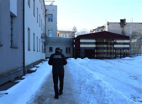 Areszt Śledczy w Gdańsku zimą Służba Więzienna