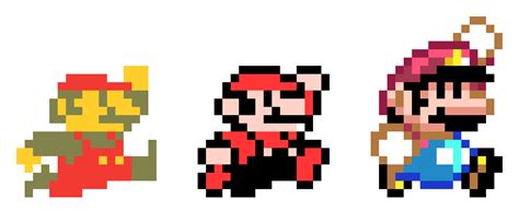 Super Mario Bros Jump Sprite Original New Versions Pixel Art Images