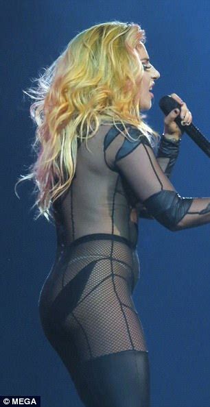 Braless Lady Gaga Flaunts Figure In Sheer Bodysuit On Tour Daily Mail
