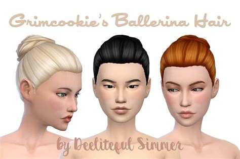 Deelitefulsimmer Itty Bitty Bun Hair Sims 4 Hairs