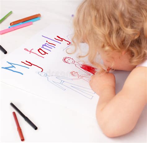 Child Drawing Stock Photo Image Of People Laying Child 12071964