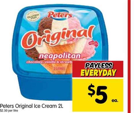 Peters Original Ice Cream 2l Offer At Spar Au