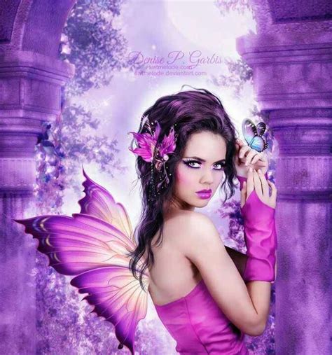 Purple Pink Fairy Beautiful Fairies Fantasy Fairy Fairy Art