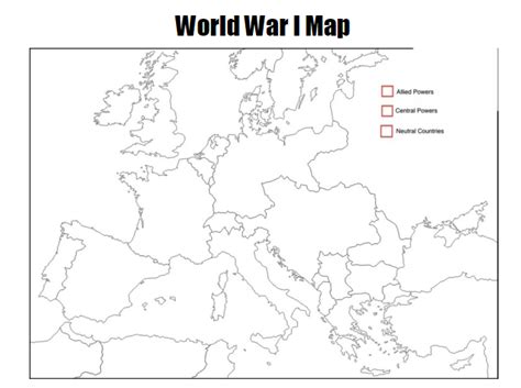 Mr Barnhill S History Class WWI Map Blank 11 12th History