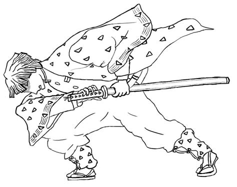 Kimetsu No Yaiba Drawings Demon Slayer Coloring Page Download And Print