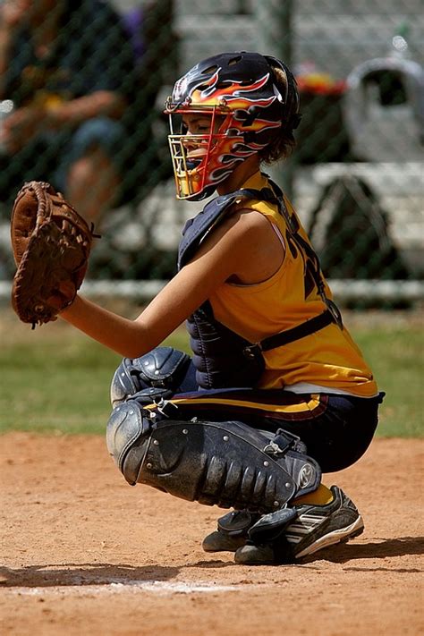 Softball Catcher Female Catchers Free Photo On Pixabay