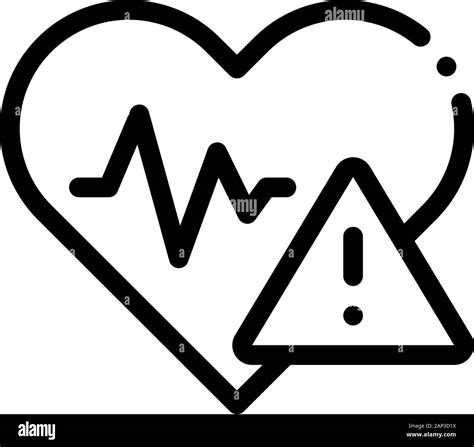 Heart Disease Icon Vector Outline Illustration Stock Vector Image And Art