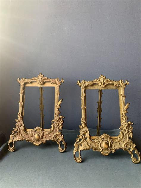 Pair Of Ornate Vintage Brass Frames Vintage Brass Frame Brass Frame Vintage Brass