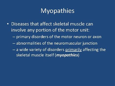 Myopathies Pathology Skeletal Muscle Fiber Types Depending On