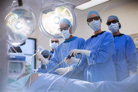 Doctors Performing Laparoscopic Surgery Stock Image F0147021