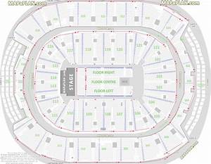Toronto Air Canada Centre Detailed Seat Row Numbers Chart With West