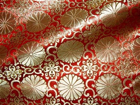 tokouan rakuten global market kyoto nishijin brocade fabric 8 kama 十六 chrysanthemum red