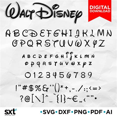 Fuente Walt Disney Completo Alfabeto Svg Ai Eps Dxf Png Etsy Sexiz Pix