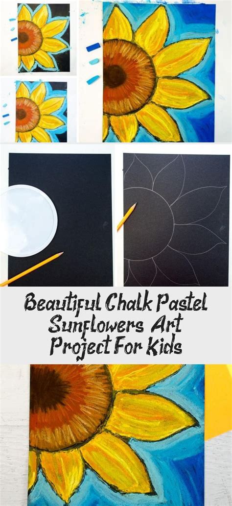 These Chalk Pastel Sunflowers Are So Colorful And Beautiful Kids Will