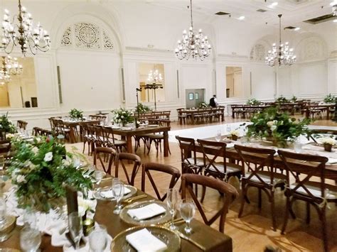 M) per person when seated in small chairs with an 80 square feet (7.43 sq. Alexandria Hotel Reception | Hotel reception, Alexandria hotel, Table settings