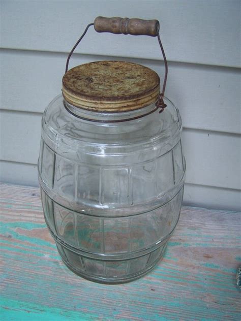 4 Gallon Pickle Barrel Jar Owen Illinois Glass