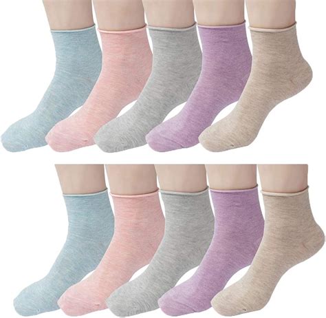 10 Pairs Ultra Thin Cotton Summer Ankle Socks For Men Women Soft Loose