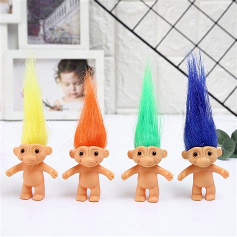 3pcs6cm Trolls Doll Action Figures Doll Super Cute 6 Styles With Long