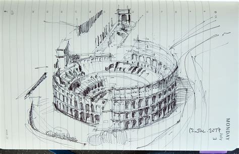 Roma Coliseo Julio 2017 Art Pencil Drawings Rome Places Art