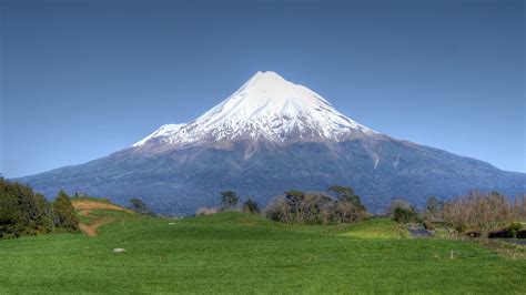 Mount Taranaki On A Cloudless Late Winters Day In New Zealand Oc