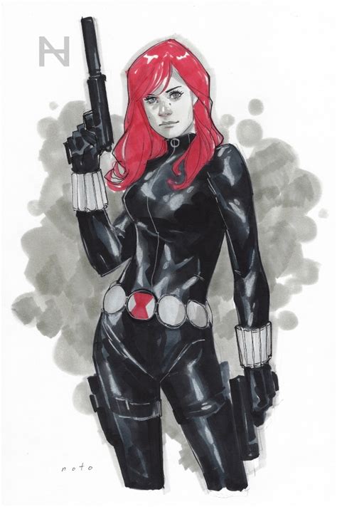 Black Widow By Phil Noto In Andrew Hannas Commissions And