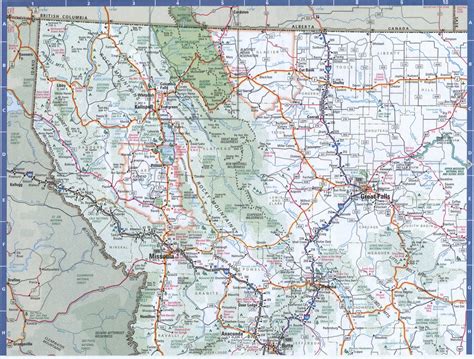 Montana Road Map With Cities California State Map