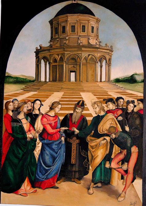 Mariage De La Vierge 1504 Raphaël Pinacothèque De Milan