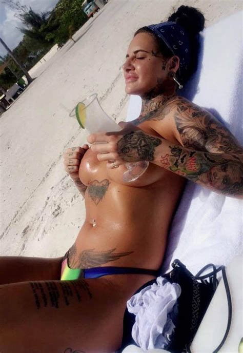 Jemma Lucy Risks Sunburnt Assets As She Goes Topless On The Beach