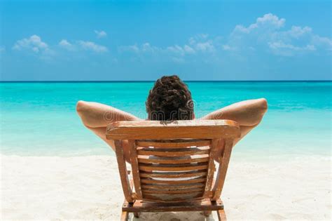 Relaxing Summer Beach Vacation Stock Image Image Of Deckchair